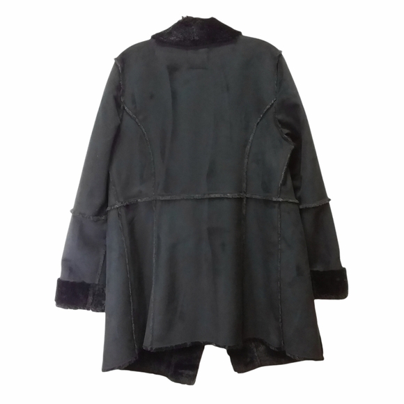 Monroe & Main Women's Faux Suede Embroidered Open Jacket - Picture 2 of 6